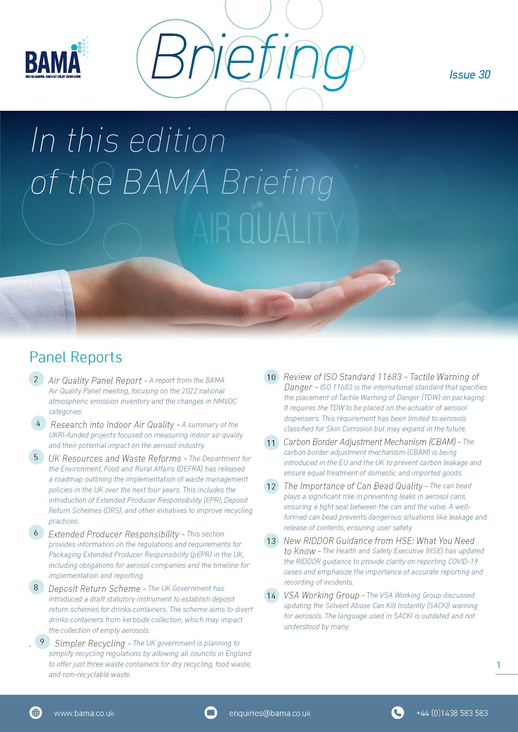 BAMA Briefing Issue 30